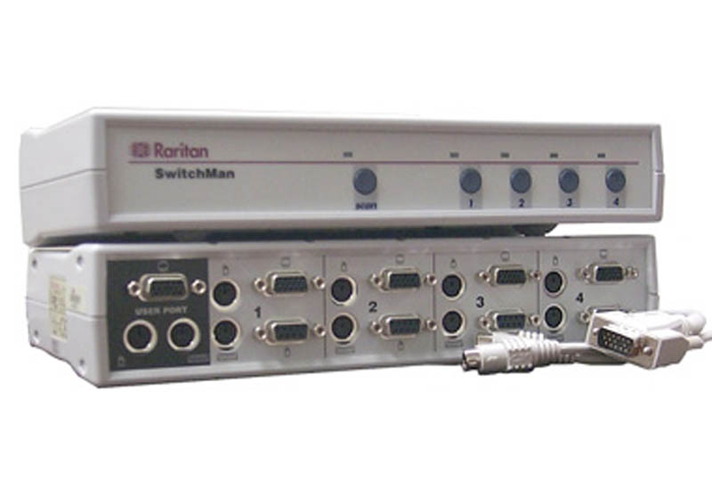 Raritan SwitchMan 4 Port KVM Switch PS/2