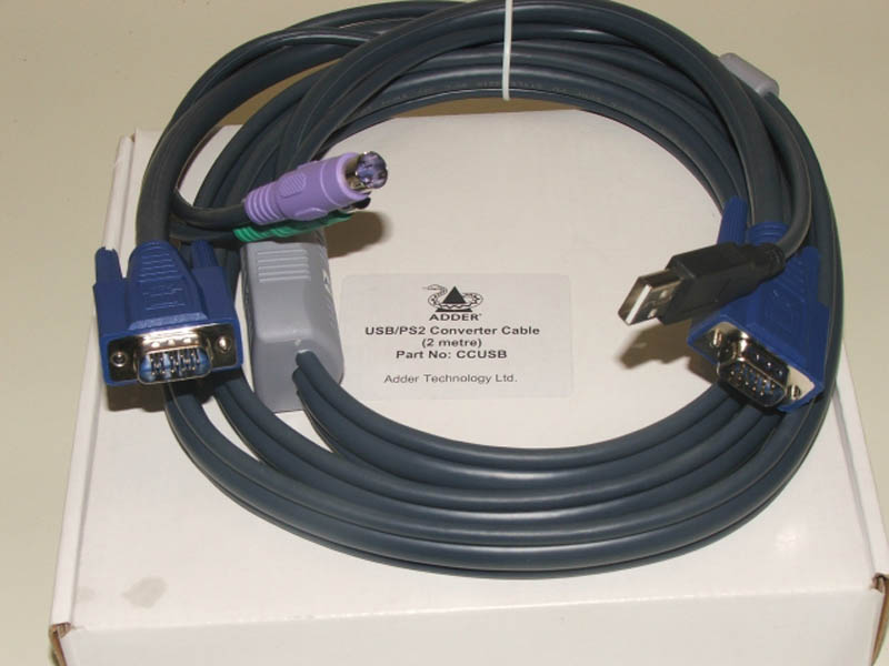 ADDER KVM Interface Cable USB & VGA - PS/2 & VGA 2m  (linited stock)
