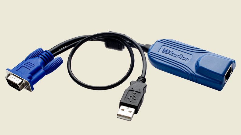 Raritan D2CIM-VUSB VGA, USB Computer Interface module required for Virtual Media (BIOS access); absolute mouse synchronization 