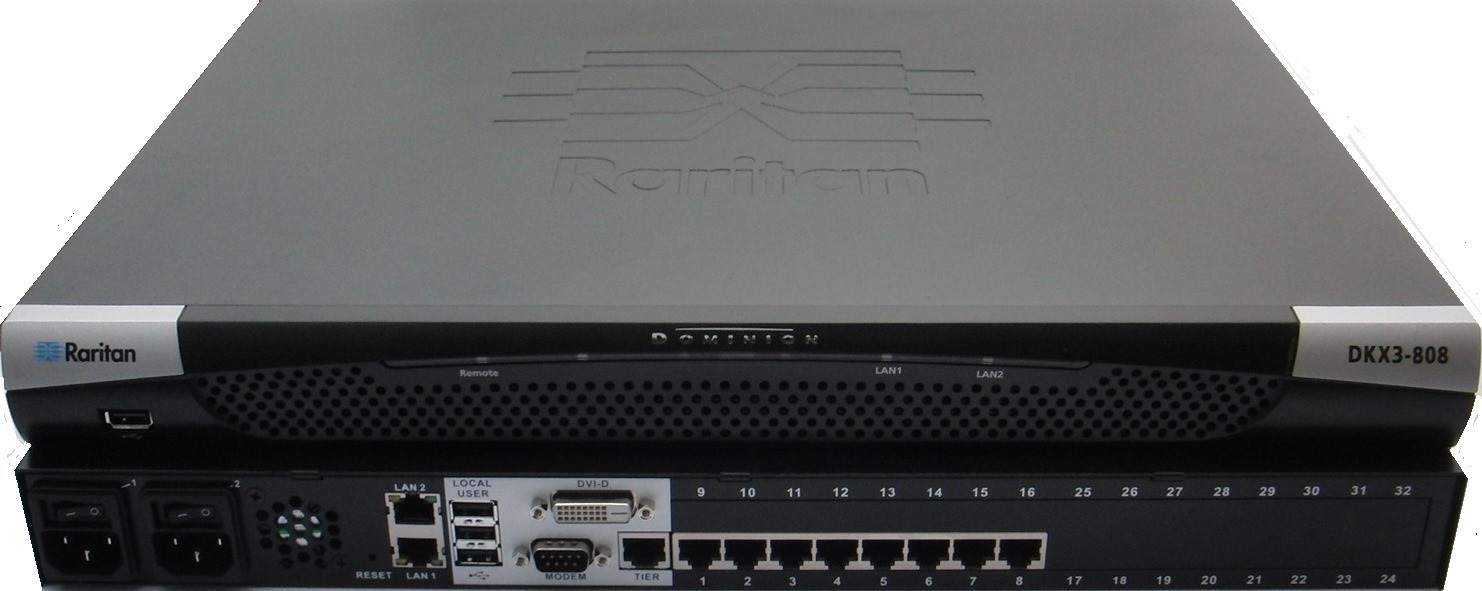 Raritan 8-Port 8-User Dominion KX III KVM-Over-Ip Switch