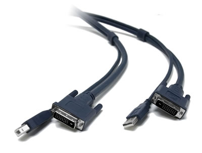Adder DVI-D Dual Link Male-Male & USB A-B Combo Cable 1.8m