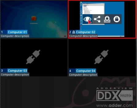 ADDERView DDX10 Flexible 10-port KVM matrix switch for DVI/DisplayPort/VGA, USB and audio