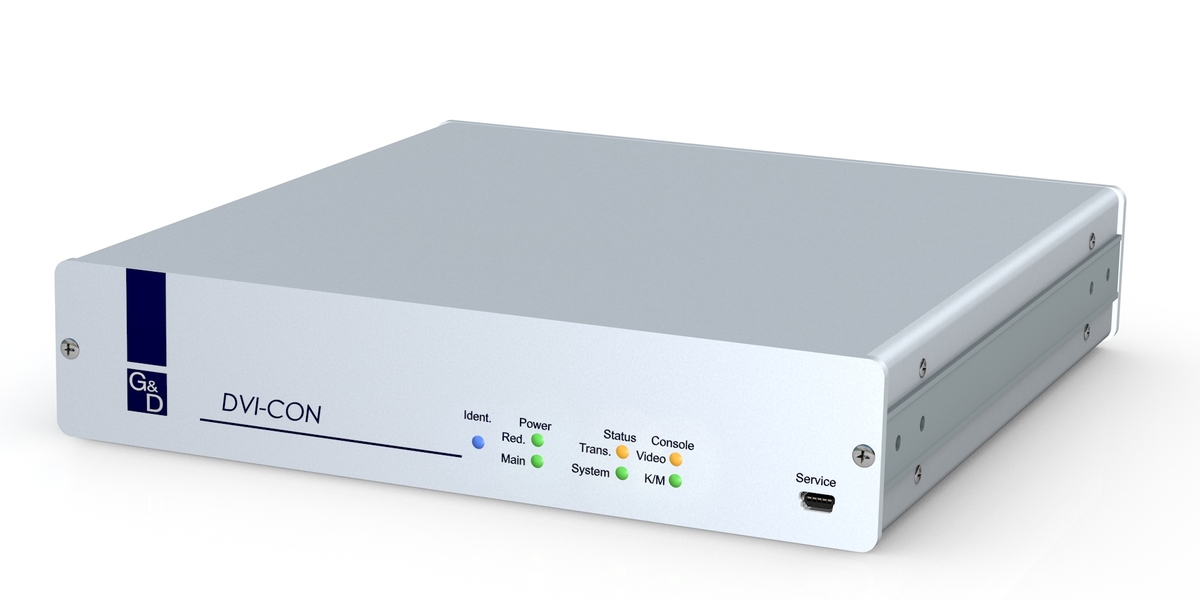 GDSys Console module DVI-CON 3.0 connects a single Screen with single-link DVI/VGA, USB/PS2/Audio to the Matrix module