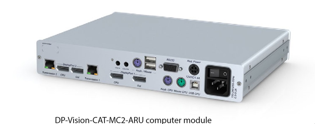 GDSys DP-Vision-CAT-MC2-ARU2-CPU Transmitter 2 x DP PS/2-USB Audio RS232 USB 2.0 High Speed Desktop  