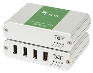 Icron USB 2.0 Ranger 00-00414 Model 2324 Four-port Multimode Fiber 500m extender 