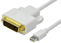 Mini DisplayPort Male to DVI-D Single Link Male Cable 2mt