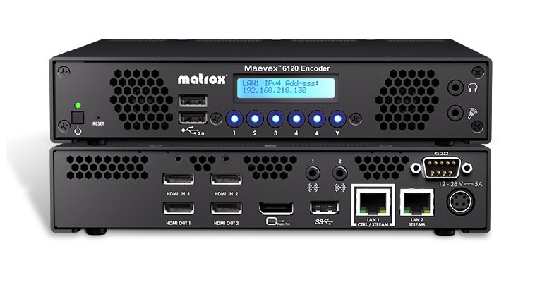Matrox Maevex 6120 Dual 4K Enterprise Encoder HDMI