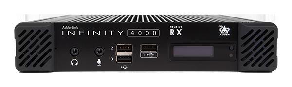 ADDERLink INFINITY 4021 Receiver, dual-head 4K, audio and USB2.0 IP KVM extender module