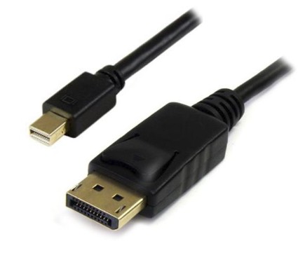 Mini DisplayPort Male to DisplayPort Male Cable 1mt