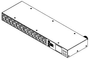 Raritan Monitored rack power distribution unit, 3.7kVA, 16A IEC60309 Plug with 12@C13 & 2@C19 Outlets. 1U [horizontal]. Fixed 3m input Cable