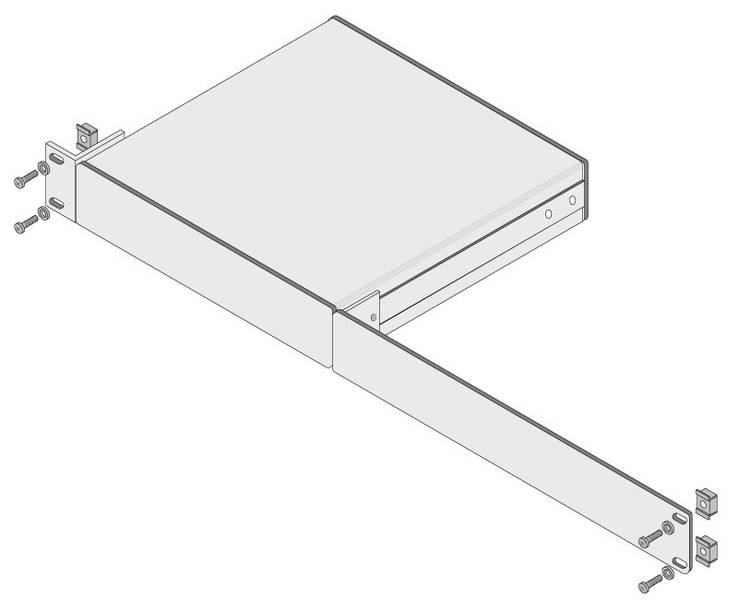 GDSys 19" Horizontal Rack mounting set Single unit for Std GnD 210mm Casing