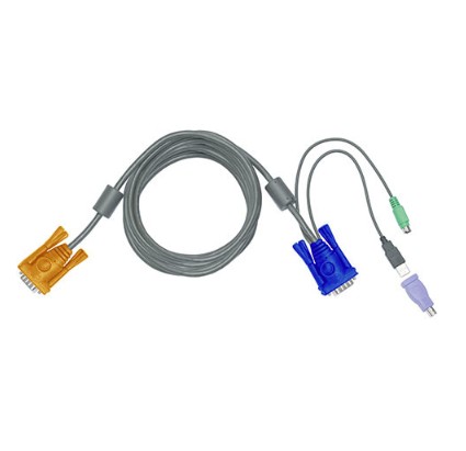 Cyberview 4-in-1 KVM Cable  - VGA - USB/PS2 KVM Combo cable 6ft