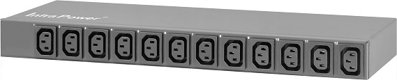 AH Horizontal Basic PDU 1U 12@C13, 16A, 3M lead, Commando 60309 Plug, 