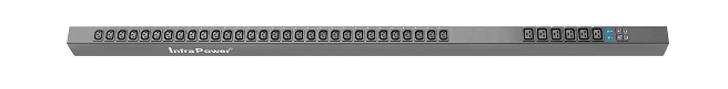 AH - Vertical Basic PDU 30@C13 6@C19 Sockets, 3M lead, 16A, Bottom Fed, Commando Plug