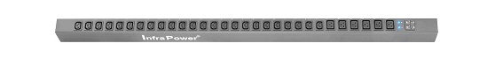 AH - Vertical Basic PDU 24@C13 6@C19 Sockets, 3M lead, 16A, Bottom Fed, Commando Plug