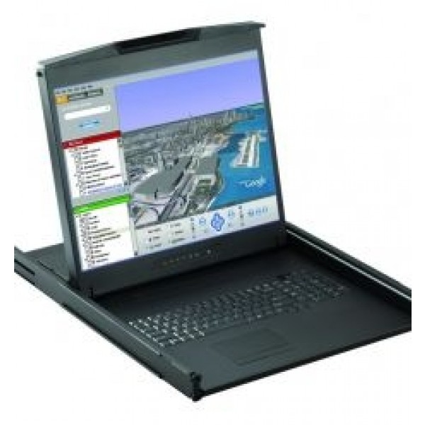Cyberview L120 - VGA (1600 x 1200) 1U 20 inch Rack Console Drawer with Touchpad - Single Port
