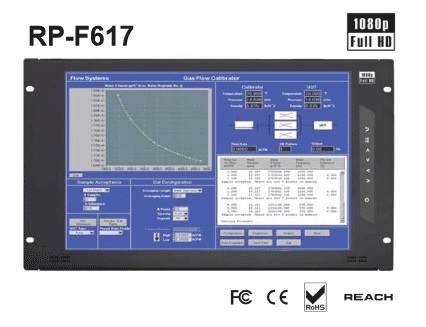 Cyberview 6U 17" Widescreen 1920 x 1080 LCD - VGA/HDMI Rackmount Display Panel