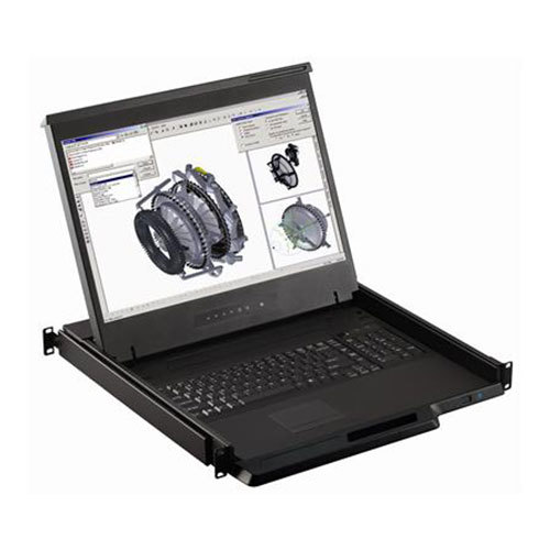 Cyberview 19 1U 2K LCD Console Drawer. Touchpad,  intergated 8-port HDMI/DVI-D KVM Sw