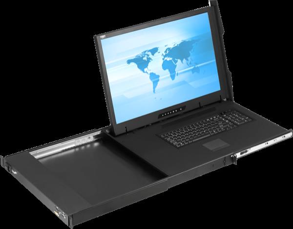 Cyberview 1U 24 WUXGA 1920 x 1200  LCD Console Drawer HDMI + VGA video inputs, Left side Opening