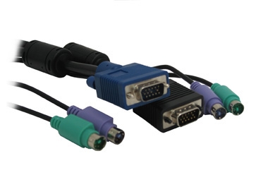 KVM VGA/PS2 Male to Male 3Mt Combo Cable, 3 in 1 KVM cable. VGA M/M PS2 M (CSWT30)