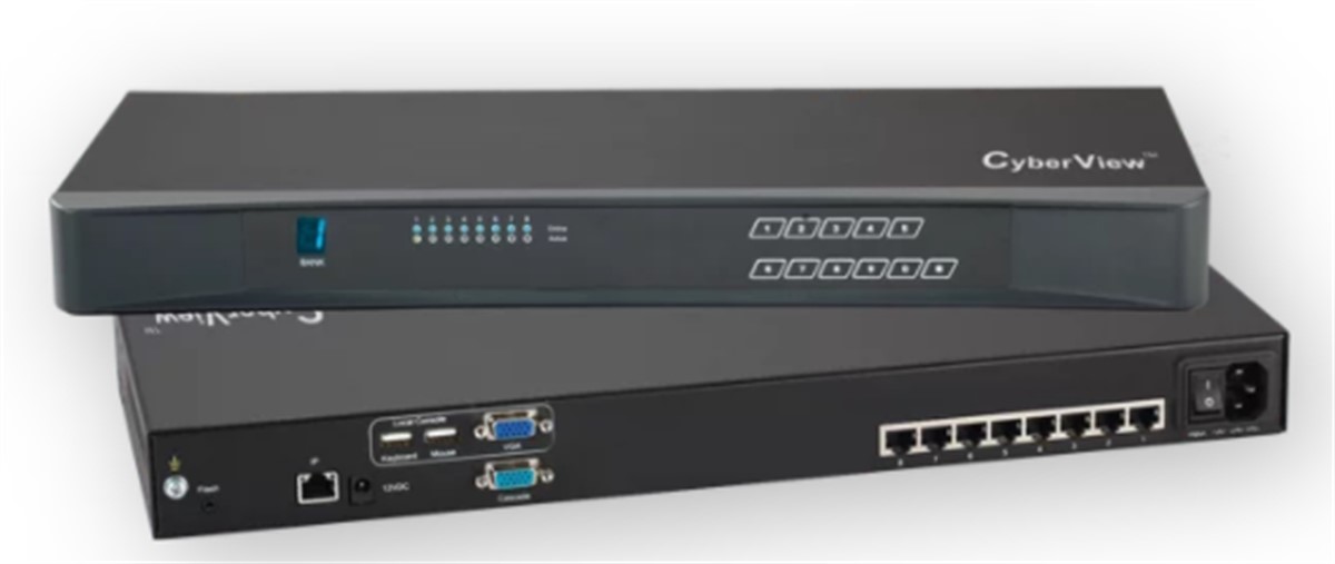 Cyberview 8 Port Combo Cat6 KVM Switch – 1 Local + 1 IP Users