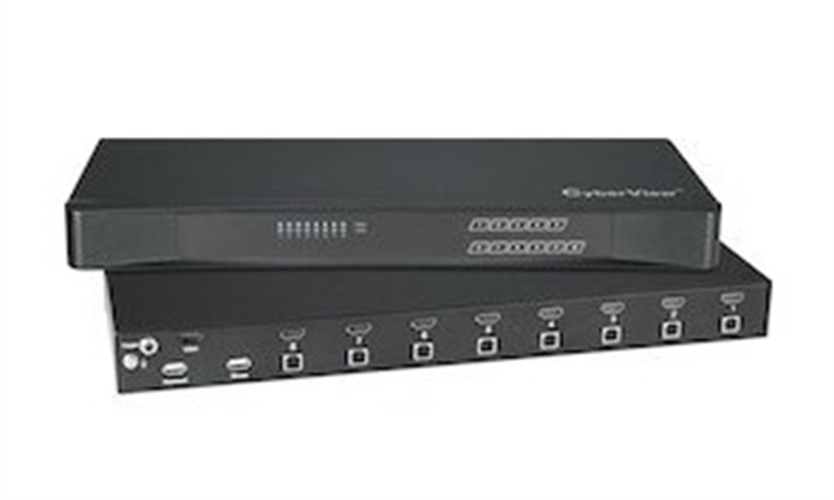 CyberView DVI KVM Switch (CV-1201D) is a single-user, 12-port DVI-D KVM with audio for USB 3.0/2.0/1.1 enabled servers.