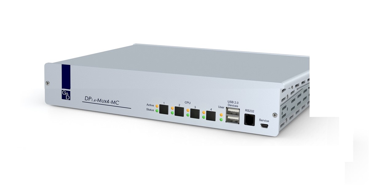 GDSys Display 4 Port KVM Switch, Single Head DP1.2-MUX - native 4K UltraHD resolution over DisplayPort™ 1.2, USB 2.0