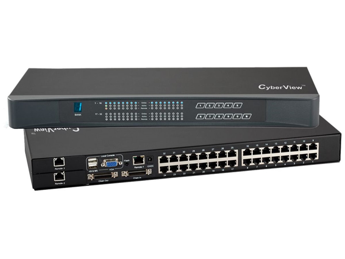CyberView 16 port Multi-User Cat6 IP KVM Switch for DP, HDMI, DVI-D, & VGA