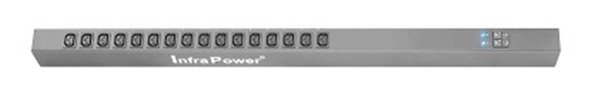 AH - Vertical W Monitored PDU 16@C13 Sockets, 3M lead, 16A, Bottom Fed, C20 Plug 