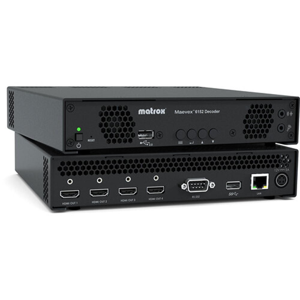 Matrox Maevex 6152 Quad Channel 4K Encoder over IP Enterprise Encoder with DHCP support