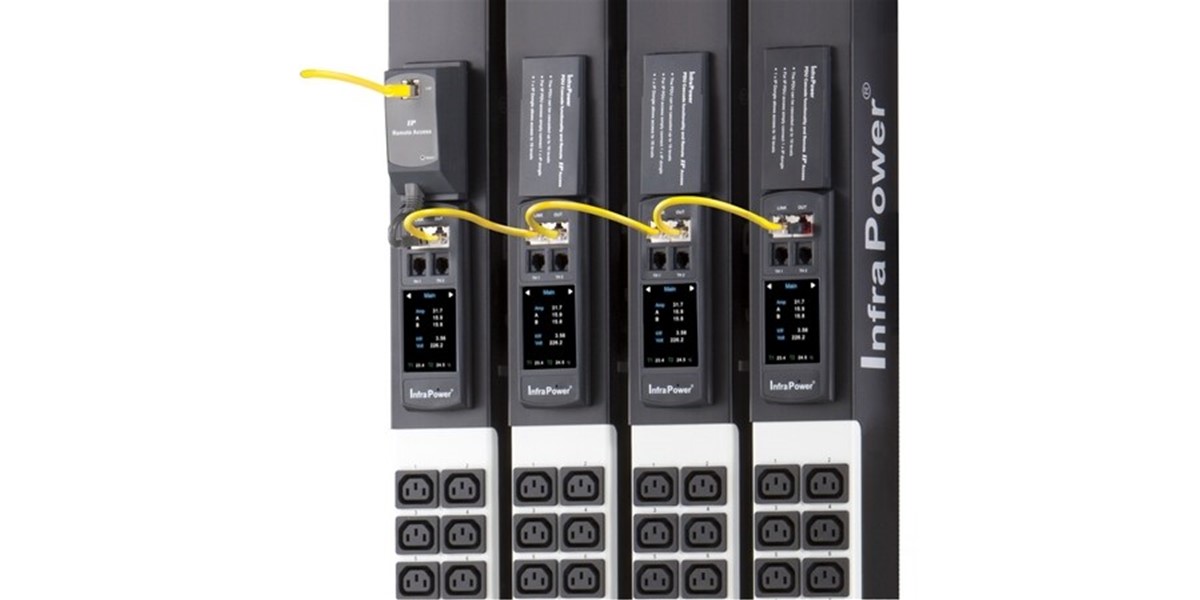 AH Switched & Monitored 3Phase 400V 32A PDU 24@C13 6@C19 ZeroU, EN60309 plug