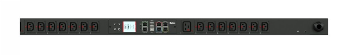 Raritan Monitored Vertical PDU 3.7kVA, 230V,16A, IEC 60309 plug (2P3W),  Output: 14@C13 Locking, 2@C19 Locking outlets