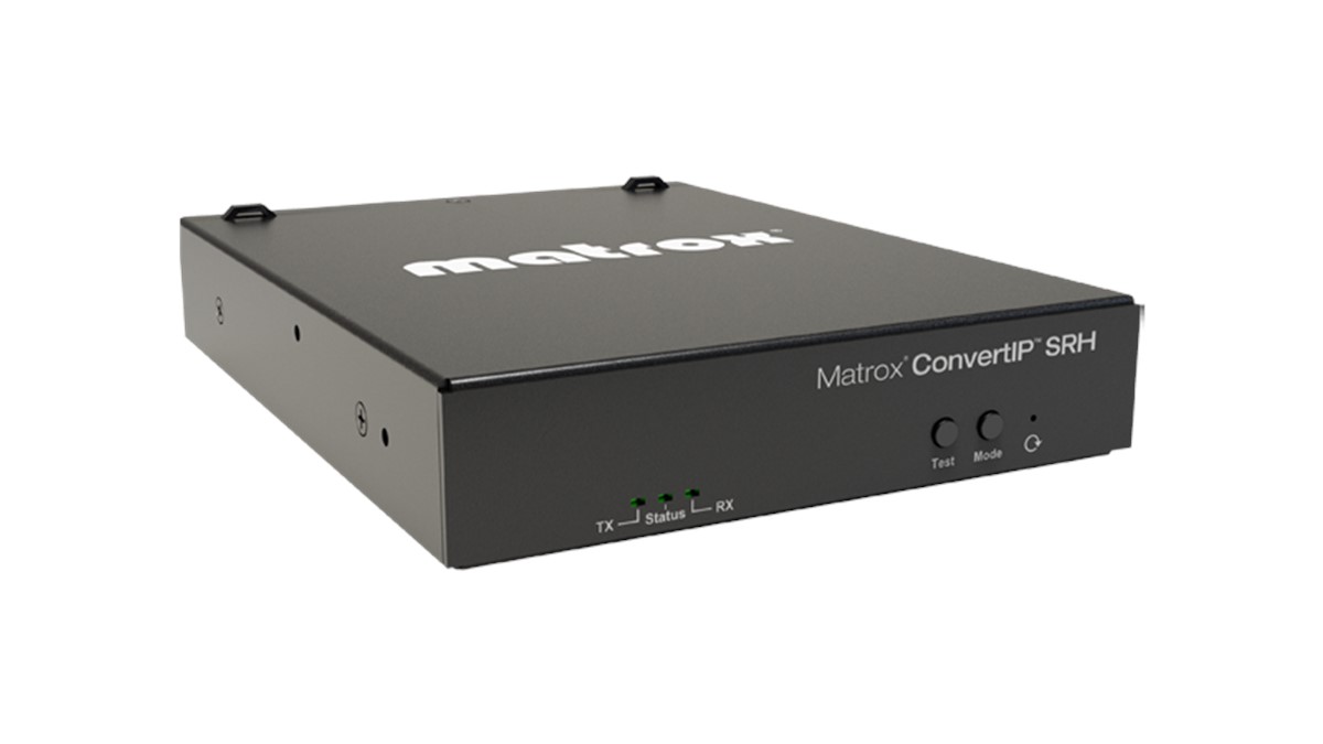 Matrox ConvertIP SRH Single-channel RJ45 HDMI-to-IP, compact, standalone ST2110 & IPMX Transmitter/Receiver Device