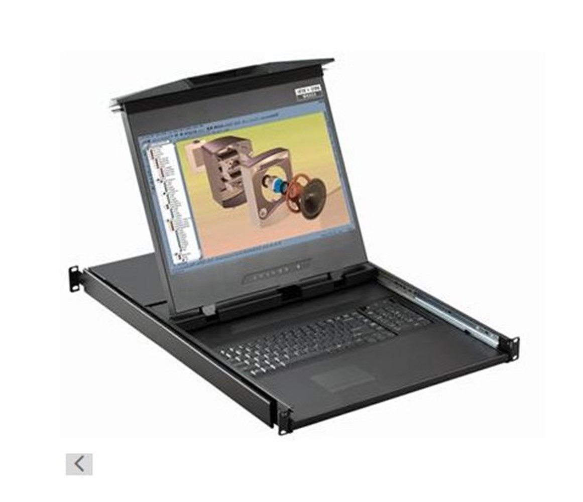 Cyberview 1U 17” 1920x1080 Dual Slide LCD Console Drawer with 16 Port IP Based KVM Switch