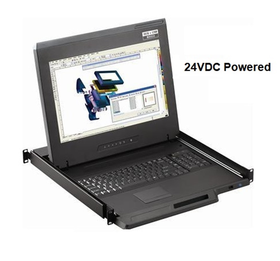 CyberView - F117 1920 x 1080 LCD Touch Screen Console VGA + HDMI inputs,  K/B & MS inputs, 24VDC powered