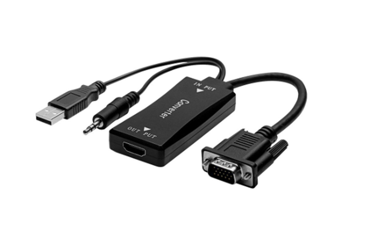 OEM VGA to HDMI Adaptor - VGA Male to HDMI Female 1920 x1080 - VGA Source to HDMI display     