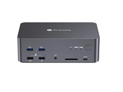 iDock 8K DisplayPort/HDMI KVM Switch Docking Station,  2 Desktop PCs, 3 Monitors, 1G Ethernet, USB 3.0, 240/165/120Hz