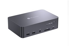 iDock C20 USB-C KVM Switch Docking Station for 2 Laptops, 4K Dual Monitor, 60W Charging, 1G, EDID Emulation