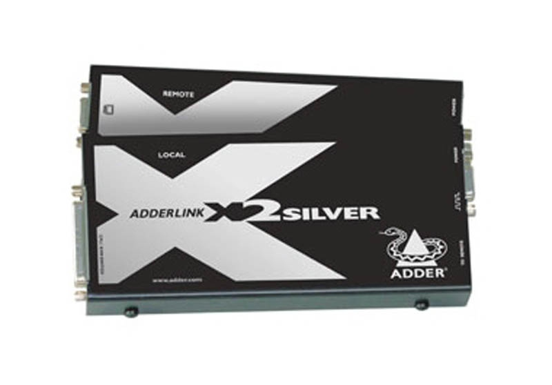 ADDERLink X2 Silver KVM & RS232 Extender with IEC PSU